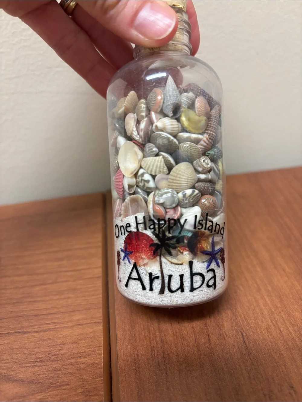 Aruba ❤️ sand and shell keepsake